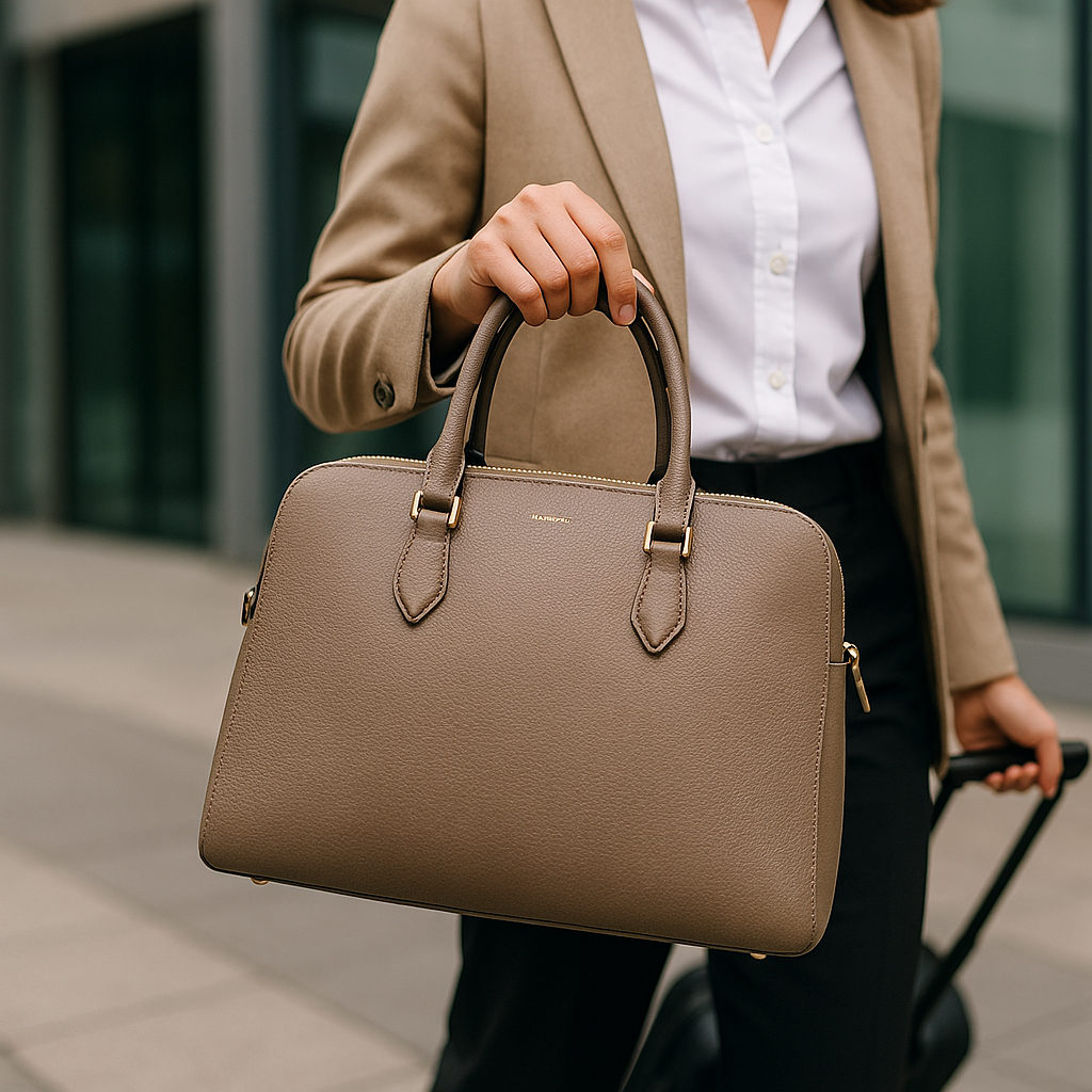 déplacement avec sac à la main